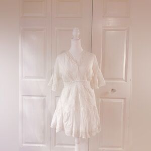 LoveShackFancy Babydoll Lace Mini Dress